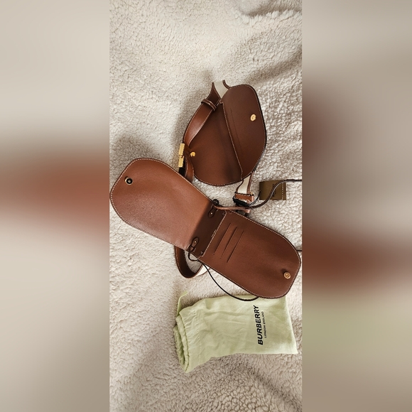 Brandnew Burberry Canvas Smooth Calfskin Olympia Belt Bag Natural - Picture 7 of 8